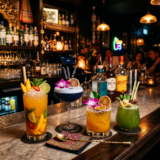 Craft cocktails and drinks at Ayar House bar